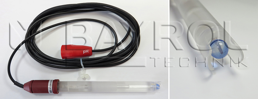 pH-Sonde mit 2,5 m Kabel und BNC Stecker